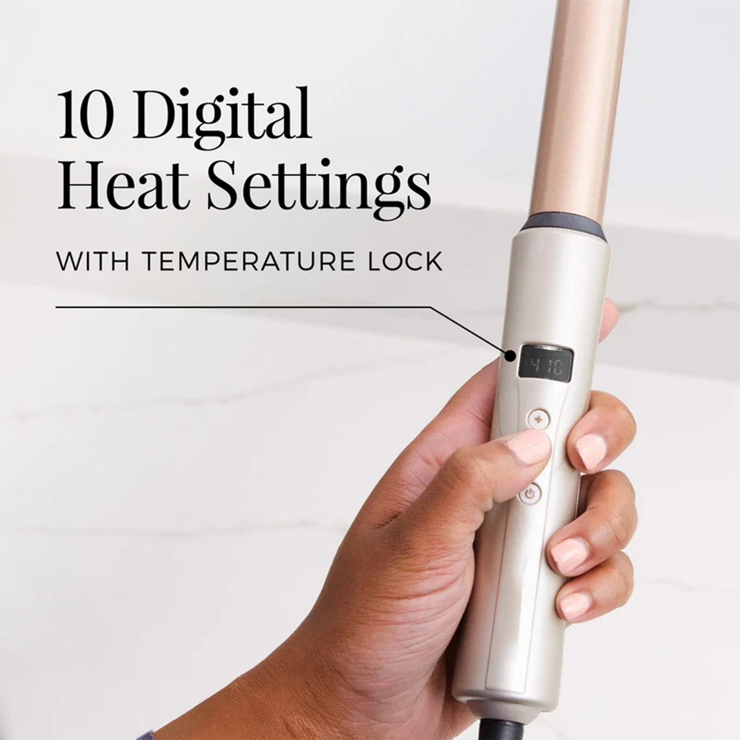 Straight Barrel Curling Wand For Glossy Hairstyling
