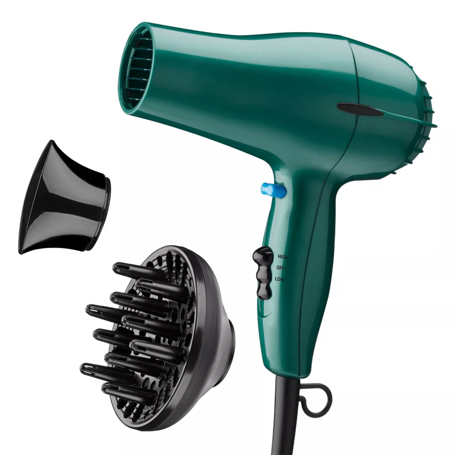 Ionic Hair Dryer With Diffuser And Concentrator Attachments