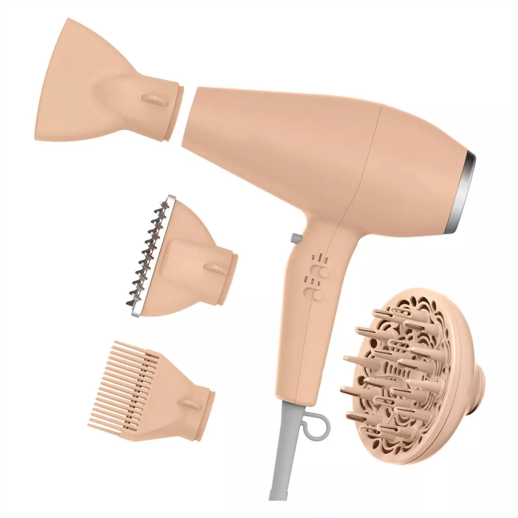 AC Motor Ionic Ceramic Hair Dryer With Four Styling Attachments