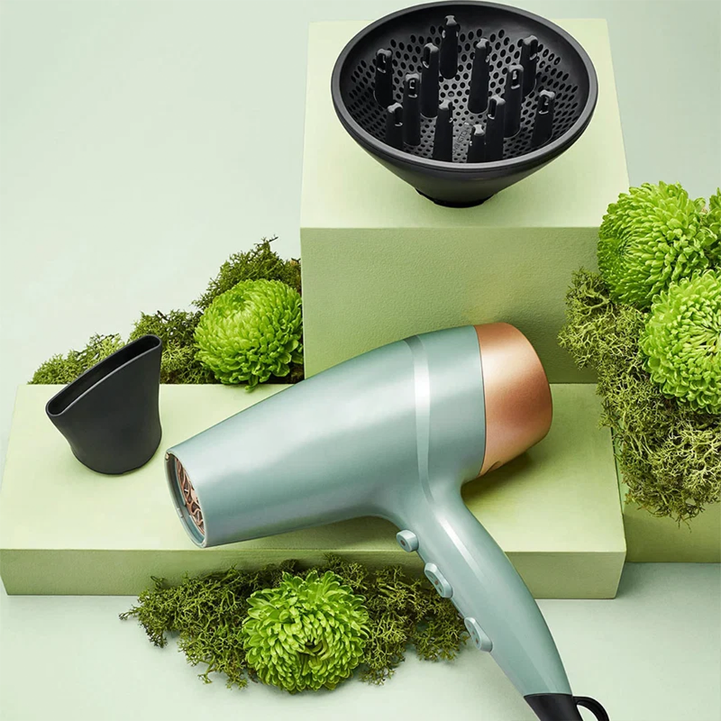 Ceramic Hair Dryer With Diffuser And Concentrator Nozzle